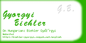 gyorgyi biehler business card